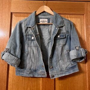 Cropped Blue Denim Jean Jacket